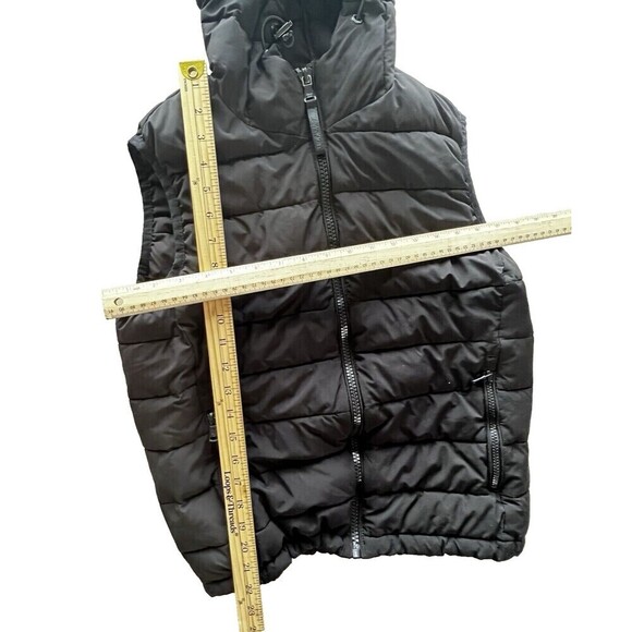 Calvin Klein full zip hooden outdoor black sleeveless womens puffer vest Size S - Picture 5 of 10